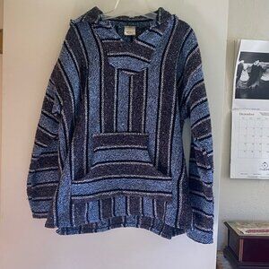 Vintage Baja San Felipe Blanket Hoodie. Like New